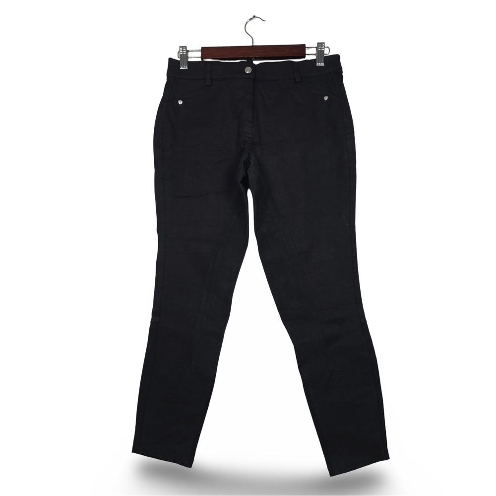 NWT Ariat Heritage Full Seat Breeches Womens 26 R Black Front Zip‎ Riding Pants